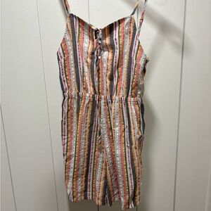 Roxy Women’s Striped Romper Womens Size Medium New NWT